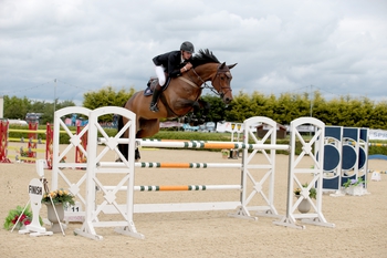 Joe Stockdale takes the Equitop Myoplast Senior Foxhunter Second Round at Keysoe